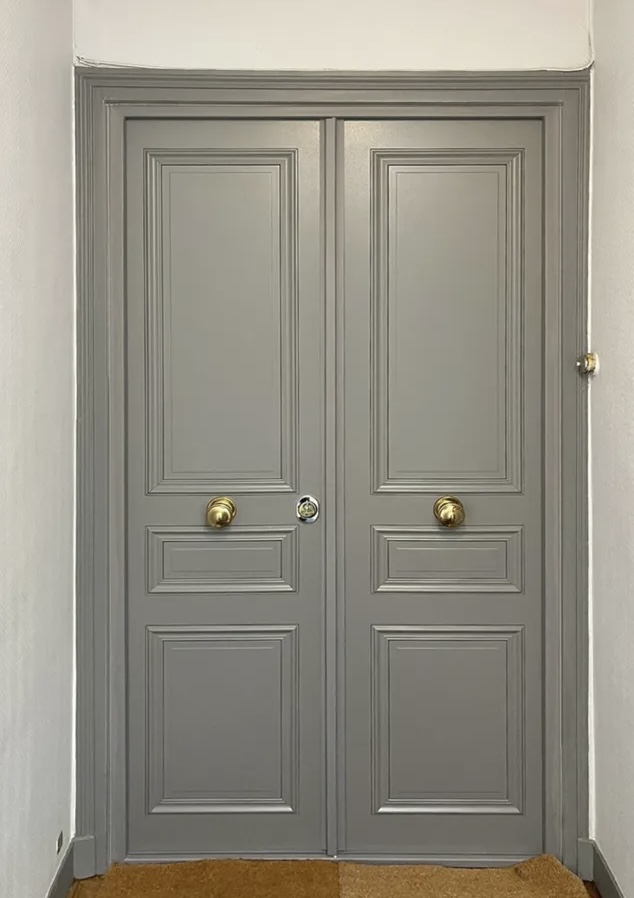 Blindage de porte deux vantaux Recto Verso Copro sur une entrée à double battant